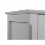 Savannah Grey Accent Cabinet With Two Doors and Lower Drawer