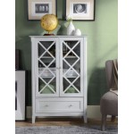 Savannah Grey Accent Cabinet With Two Doors and Lower Drawer