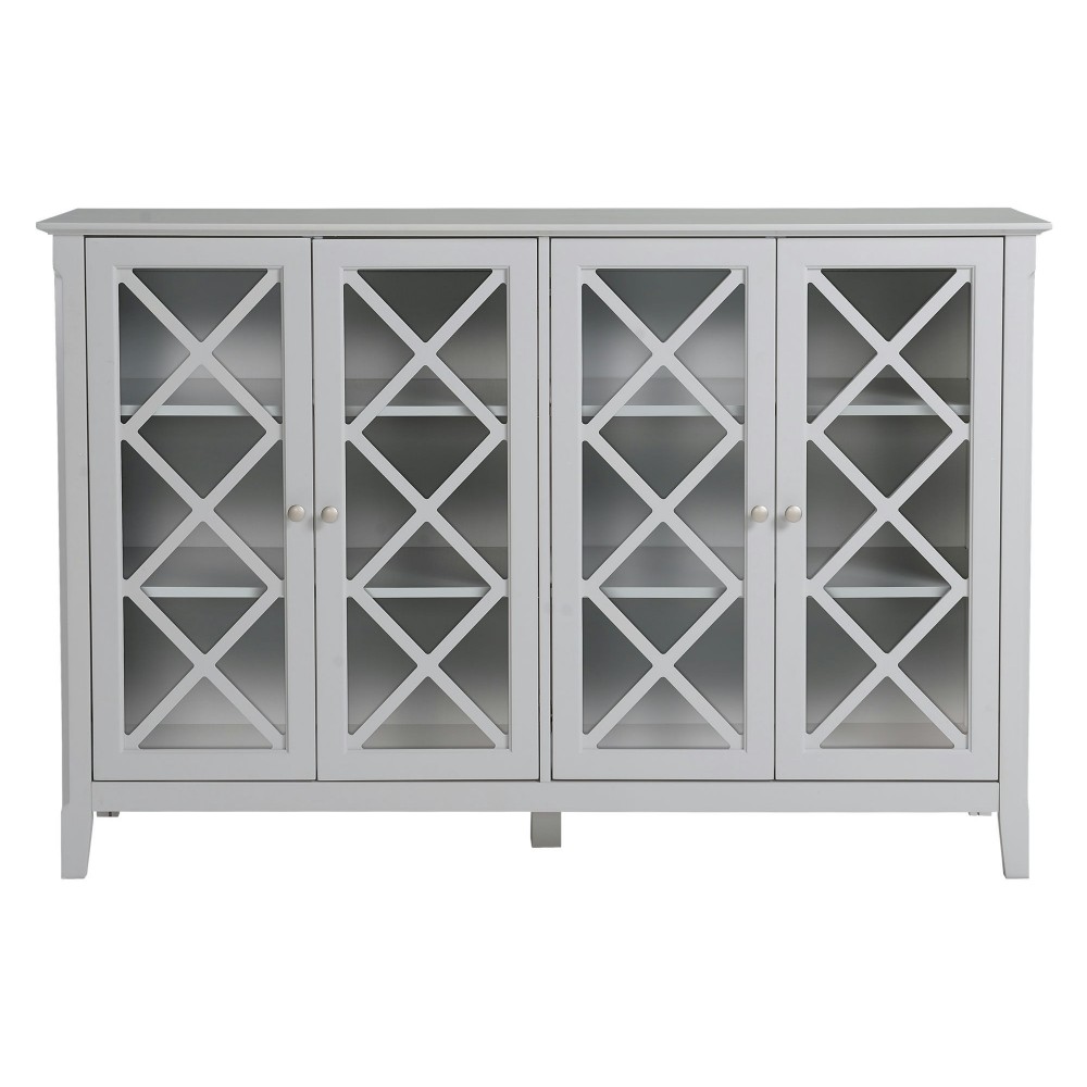 Savannah Grey Accent Cabinet With Four Doors