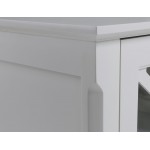 Savannah Grey Accent Side Table With Cabinet