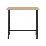 Light Oak finish wood and metal writing desk