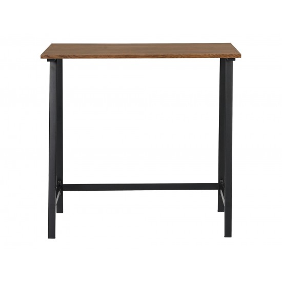 Aspen Oak finish wood and metal writing desk