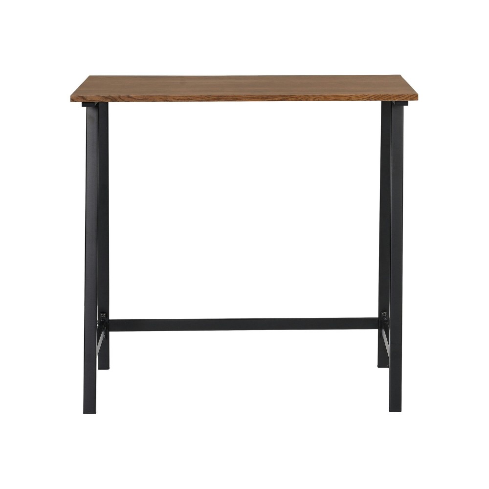 Aspen Oak finish wood and metal writing desk