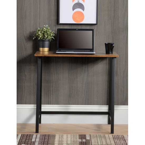 Aspen Oak finish wood and metal writing desk