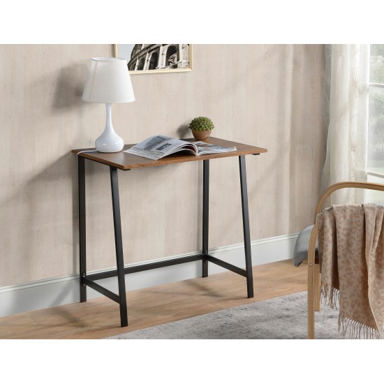 Aspen Oak finish wood and metal writing desk