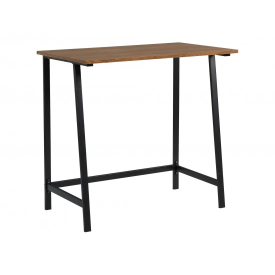 Aspen Oak finish wood and metal writing desk