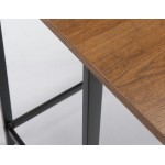 Aspen Oak finish wood and metal writing desk