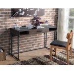 Weathered Gray Writing Desk with Drawer