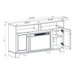 Wilson Oak Finish TV Stand With Electric Fireplace