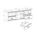 Weathered Oak TV Stand