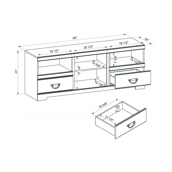 Weathered Oak TV Stand