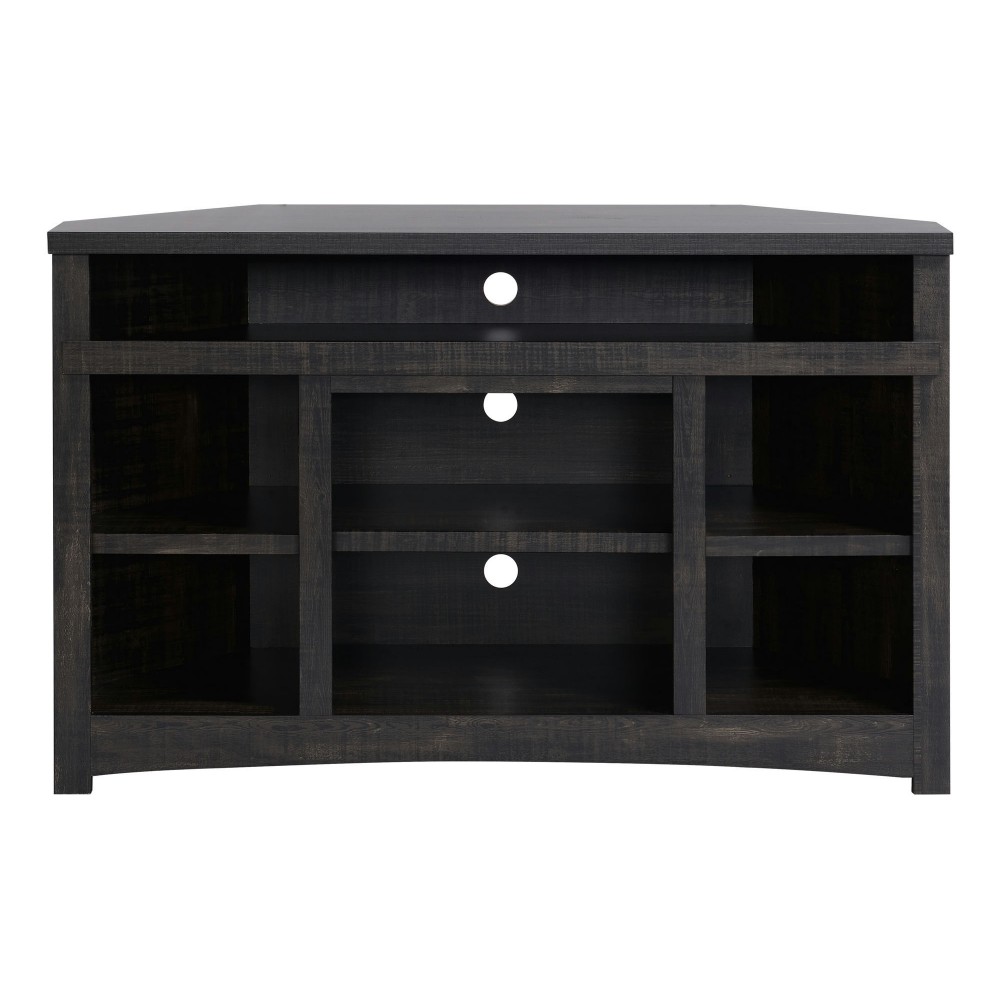 Corner Unit Rough Sawn Dark Oak Finish TV Stand