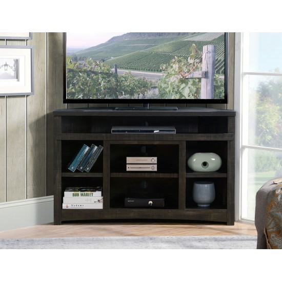 Corner Unit Rough Sawn Dark Oak Finish TV Stand