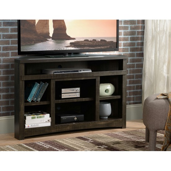 Corner Unit Rough Sawn Dark Oak Finish TV Stand