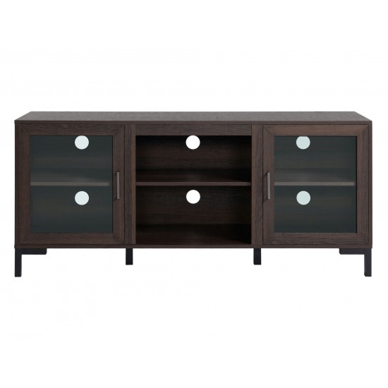 Dark Brown Finish TV Stand