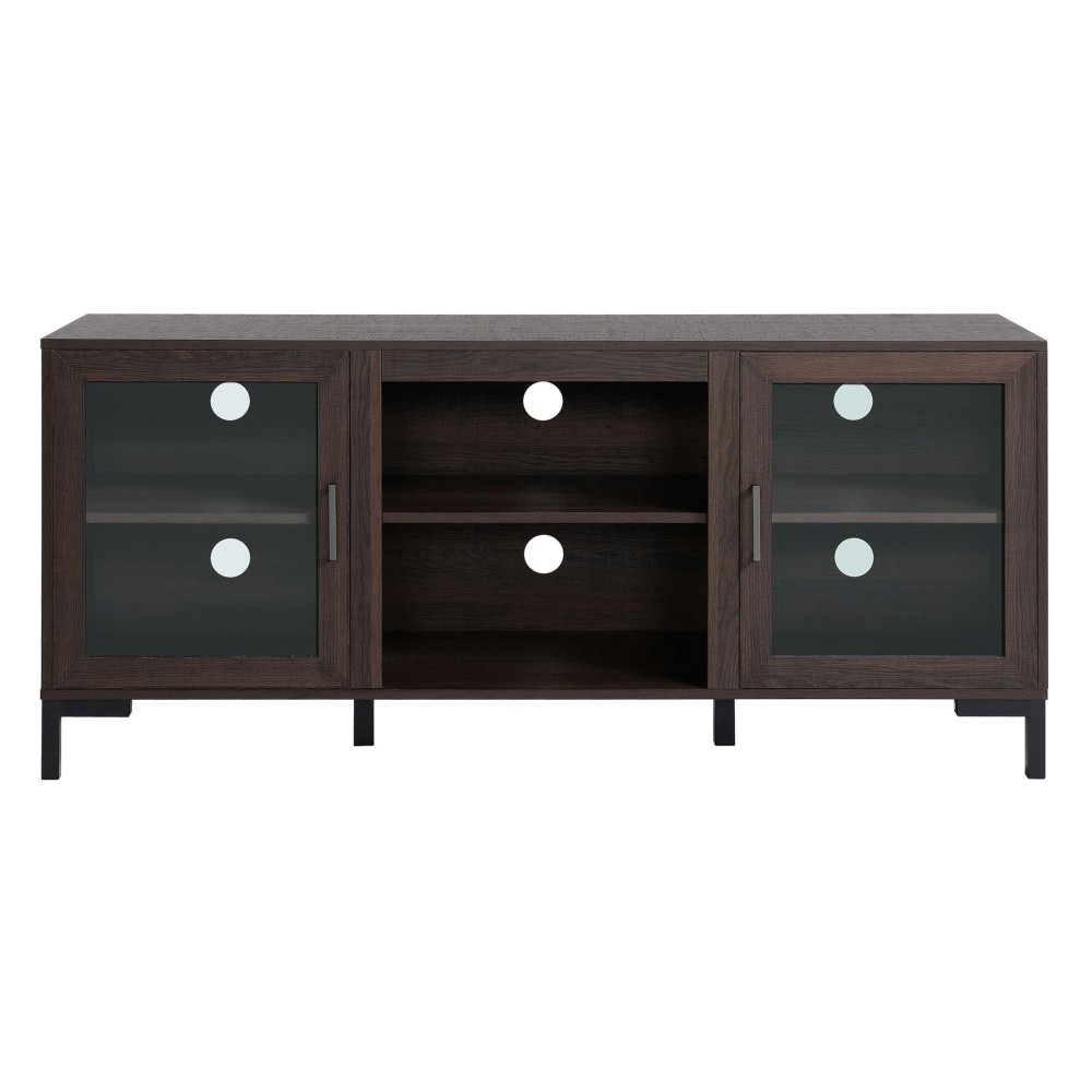 Dark Brown Finish TV Stand