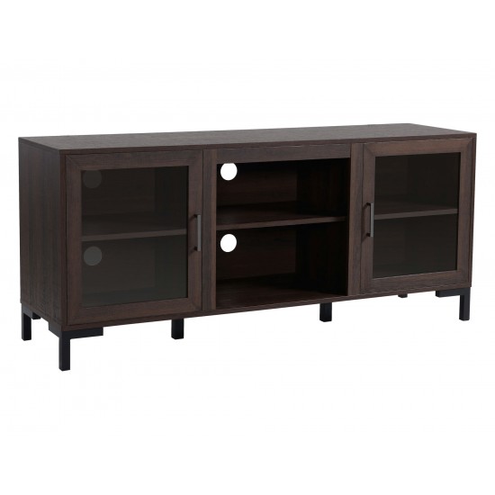 Dark Brown Finish TV Stand