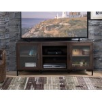 Dark Brown Finish TV Stand