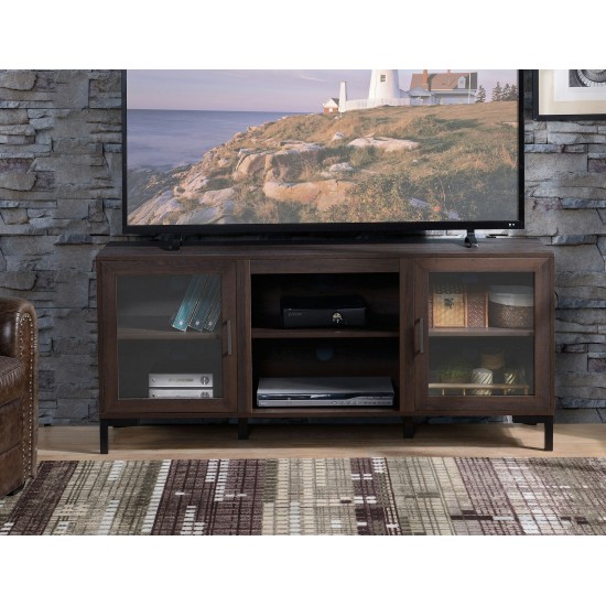 Dark Brown Finish TV Stand