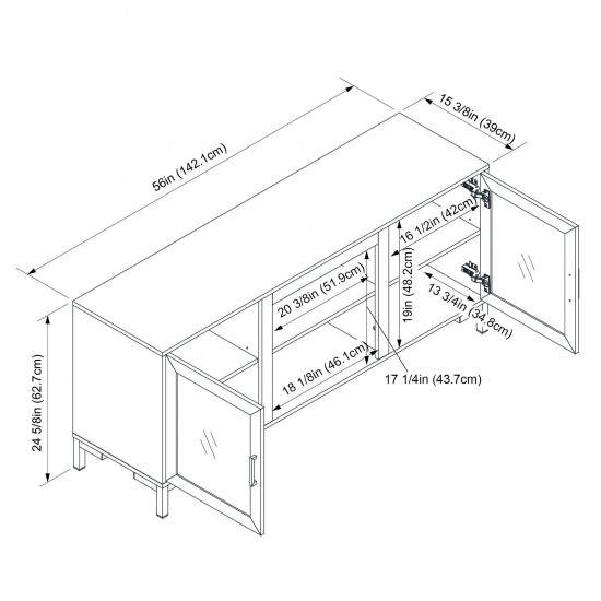 Dark Brown Finish TV Stand