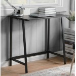 Dark Oak finish wood and metal writing desk