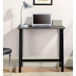 Dark Oak finish wood and metal writing desk