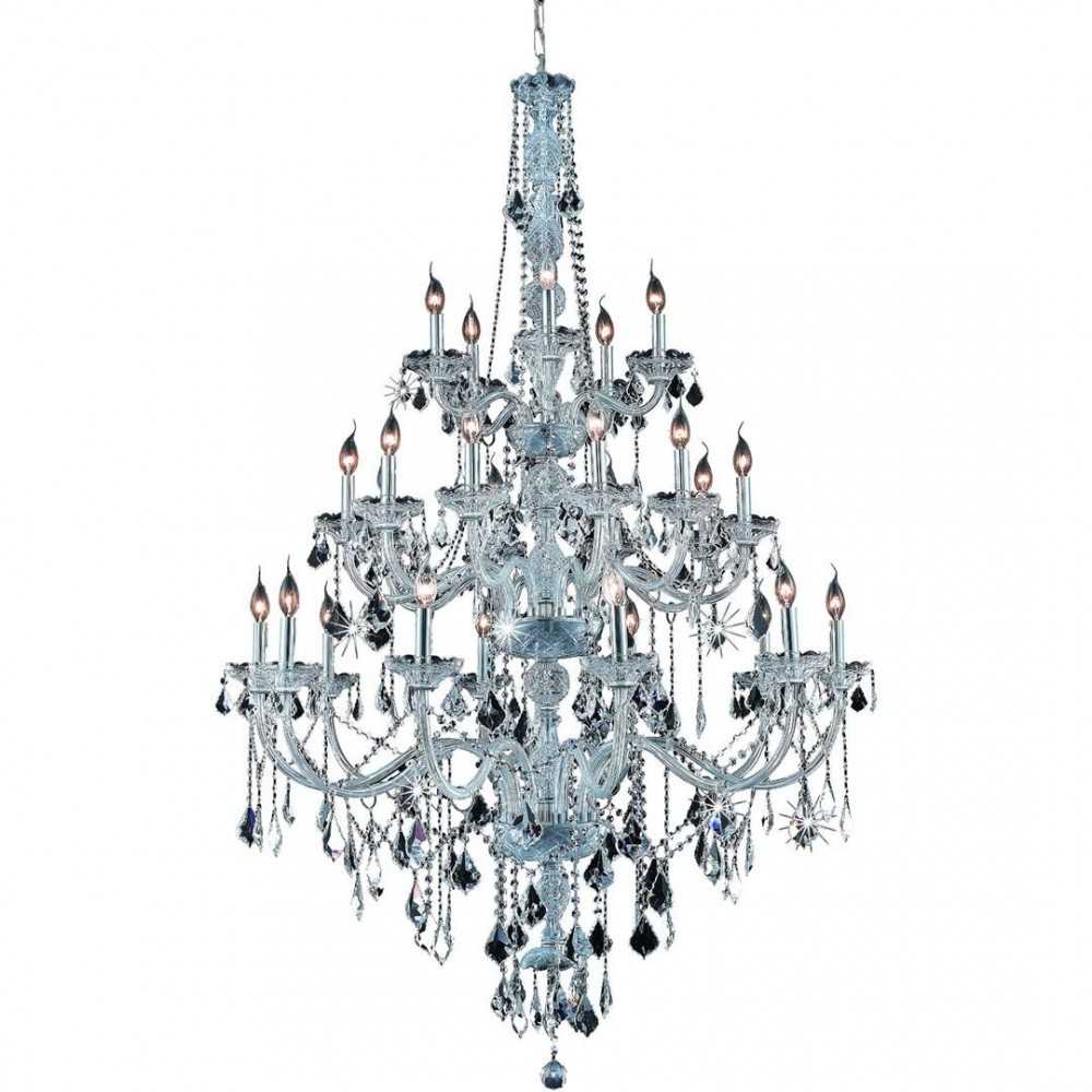 Elegant Lighting Verona 25 Light Chrome Chandelier Clear Elegant Cut Crystal