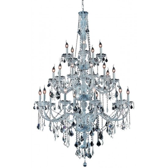 Elegant Lighting Verona 25 Light Chrome Chandelier Clear Elegant Cut Crystal