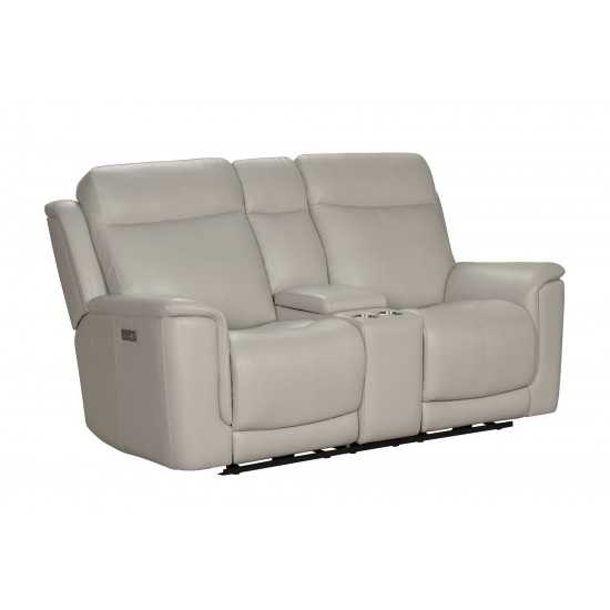 24PHL-3704 Burbank Power Reclining Console Loveseat, Laurel Cream