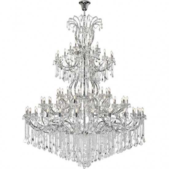 Elegant Lighting Maria Theresa 84 Light Chrome Chandelier Clear Swarovski Elements Crystal