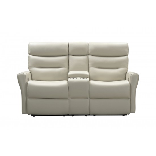 24PHL-1115 Enzo Power Reclining Console Loveseat, Laurel Cream