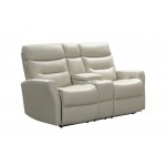 24PHL-1115 Enzo Power Reclining Console Loveseat, Laurel Cream