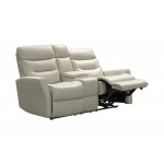 24PHL-1115 Enzo Power Reclining Console Loveseat, Laurel Cream