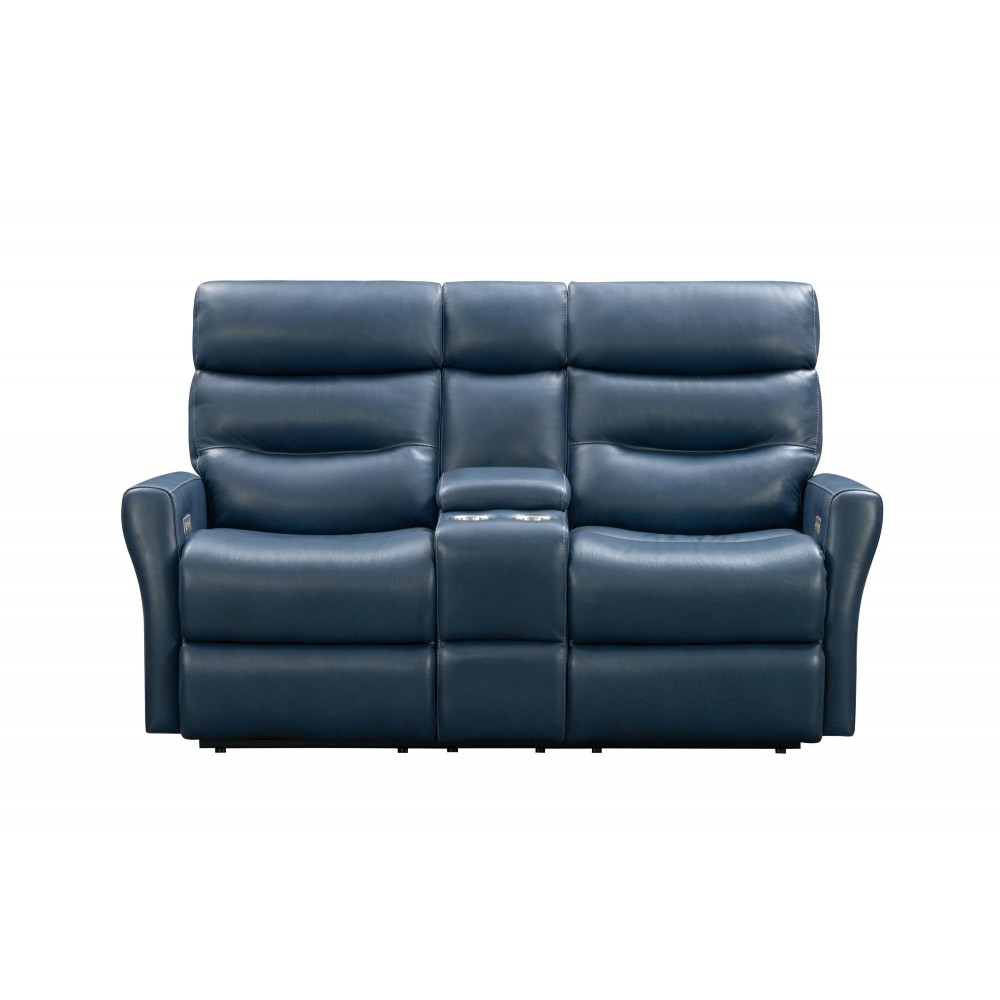24PHL-1115 Enzo Power Reclining Console Loveseat, Marco Navy Blue 24PHL-1115 Enzo Power Reclining Console Loveseat, Marco Navy Blue
