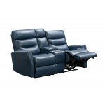 24PHL-1115 Enzo Power Reclining Console Loveseat, Marco Navy Blue