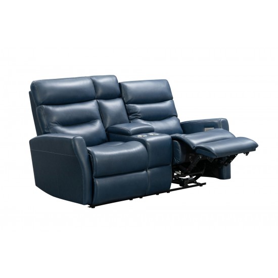 24PHL-1115 Enzo Power Reclining Console Loveseat, Marco Navy Blue