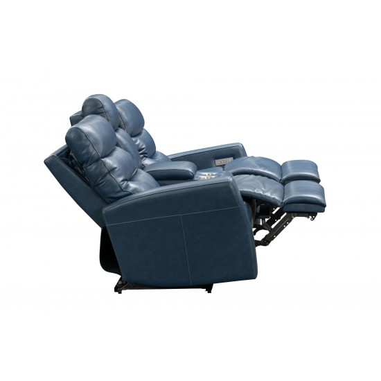 24PHL-1115 Enzo Power Reclining Console Loveseat, Marco Navy Blue