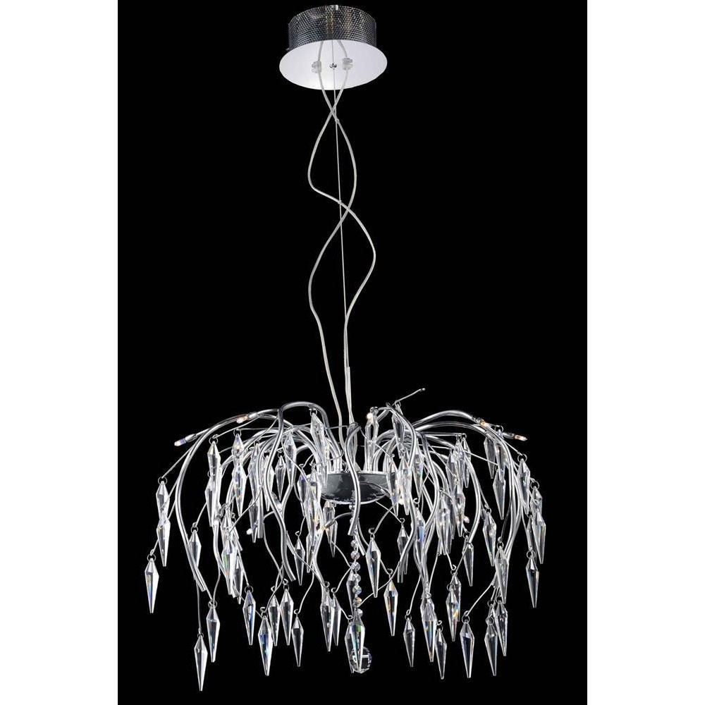 Elegant Lighting Amour 16 Light Chrome Chandelier Clear Elegant Cut Crystal