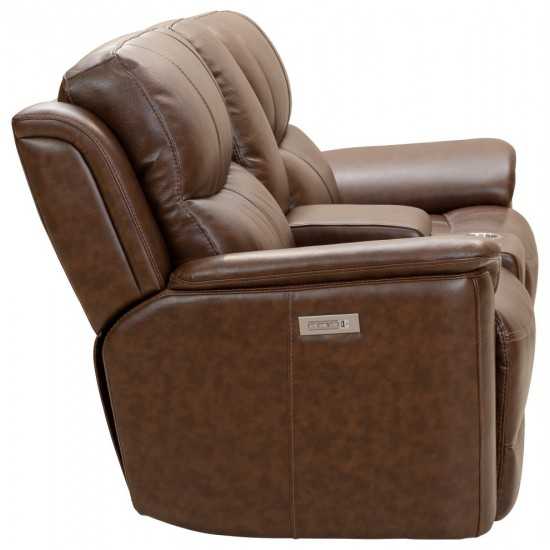 24PHL-3665 Kaden Power Reclining Console Loveseat, Jarod Brown