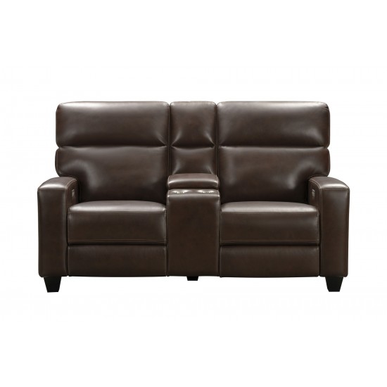 24PHL-1116 Macello Power Reclining Console Loveseat, Castleton Rustic Brown