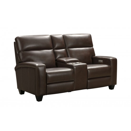 24PHL-1116 Macello Power Reclining Console Loveseat, Castleton Rustic Brown