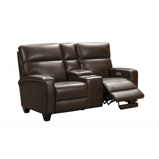 24PHL-1116 Macello Power Reclining Console Loveseat, Castleton Rustic Brown