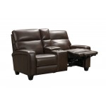 24PHL-1116 Macello Power Reclining Console Loveseat, Castleton Rustic Brown