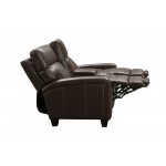 24PHL-1116 Macello Power Reclining Console Loveseat, Castleton Rustic Brown