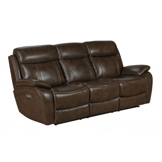 39PHL-3703 Sandover Power Reclining Sofa, Tri-Tone Chocolate
