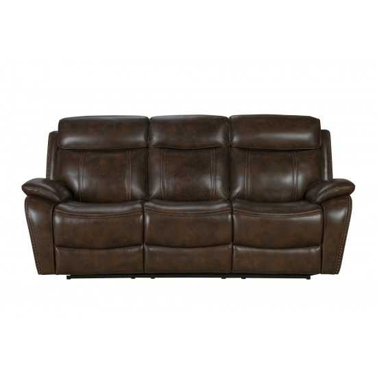 39PHL-3703 Sandover Power Reclining Sofa, Tri-Tone Chocolate