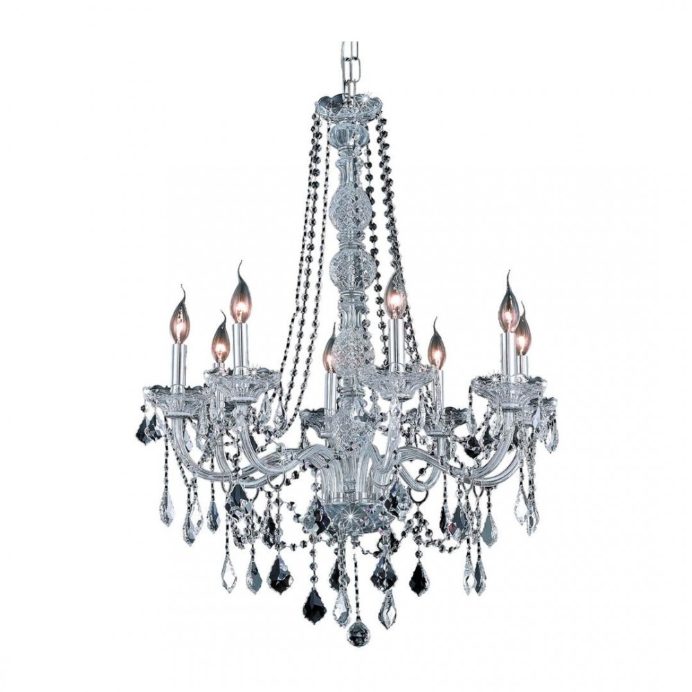 Elegant Lighting Verona 8 Light Chrome Chandelier Clear Swarovski Elements Crystal