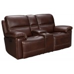 24PH-3664 Sedrick Power Reclining Console Loveseat, El Paso Walnut