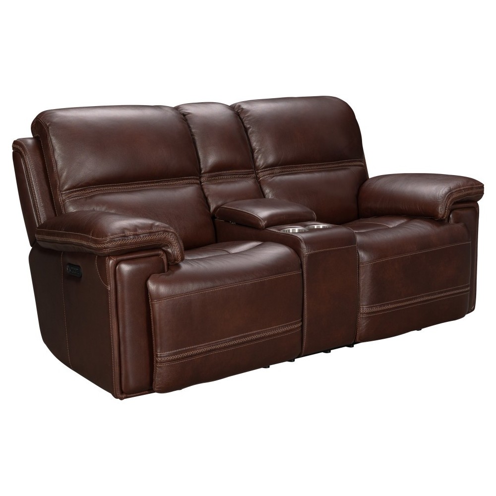 24PH-3664 Sedrick Power Reclining Console Loveseat, El Paso Walnut