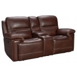 24PH-3664 Sedrick Power Reclining Console Loveseat, El Paso Walnut